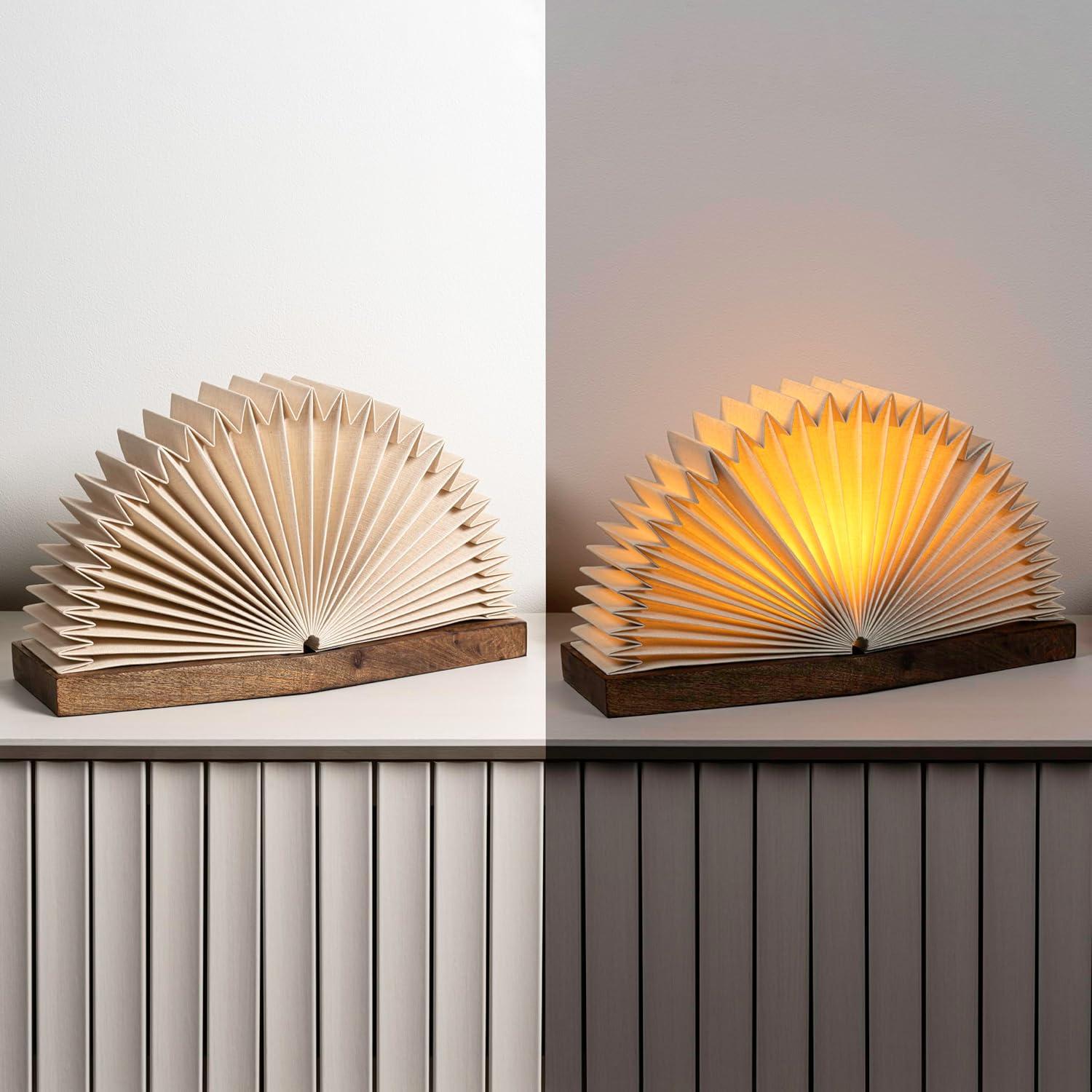 imageJONATHAN Y JYL9109B Darla 96quot Modern Art Deco Paper Full Pleated Fan LED Table Lamp for Living Room Family Room Dining Room Bedroom Hallway Office Natural96 high x 167 wide x 69 deep