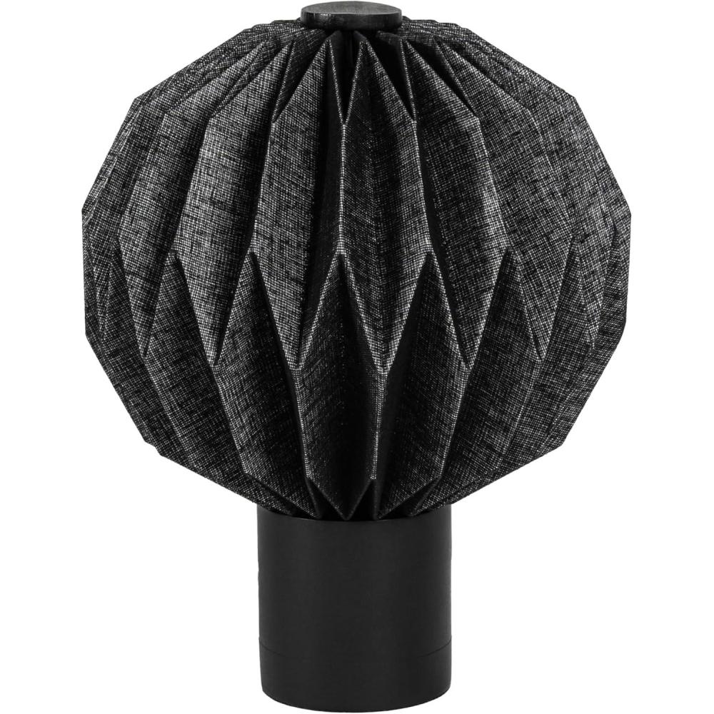 imageJONATHAN Y JYL9103B Quincy 11quot Modern Minimalist Paper Pleated Orb Accent LED Table Lamp for Living Room Family Room Dining Room Bedroom Hallway Office NaturalBlack