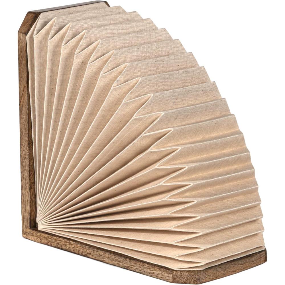 imageJONATHAN Y JYL9109B Darla 96quot Modern Art Deco Paper Full Pleated Fan LED Table Lamp for Living Room Family Room Dining Room Bedroom Hallway Office Natural106 high x 106 wide x 59 deep