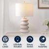 JONATHAN Y JYL5506A Juniper 26″ Modern Minimalist Resin Stacked Ovoid LED Lamp for Living Room, Family Room, Dining Room, Bedroom, Hallway, Office, Antique White