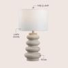 JONATHAN Y JYL5506A Juniper 26″ Modern Minimalist Resin Stacked Ovoid LED Lamp for Living Room, Family Room, Dining Room, Bedroom, Hallway, Office, Antique White