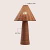 JONATHAN Y JYL5705A Kara 26.5″ Modern Coastal Woven Rattan Tapered Cylinder LED Table Lamp for Living Room, Family Room, Dining Room, Bedroom, Hallway, Office, Dark Brown