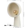JONATHAN Y JYL6314A Claude 17.5″ Contemporary Minimalist Resin Half-Globe Column LED Table Lamp for Living Room, Family Room, Dining Room, Bedroom, Hallway, Office, Cream