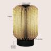 JONATHAN Y JYL9102B Banks 8.5″ Modern Minimalist Paper Pleated Column Accent LED Table Lamp for Living Room, Family Room, Dining Room, Bedroom, Hallway, Office, Natural(Black)
