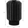 JONATHAN Y JYL9102B Banks 8.5″ Modern Minimalist Paper Pleated Column Accent LED Table Lamp for Living Room, Family Room, Dining Room, Bedroom, Hallway, Office, Natural(Black)
