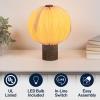 JONATHAN Y JYL9103B Quincy 11″ Modern Minimalist Paper Pleated Orb Accent LED Table Lamp for Living Room, Family Room, Dining Room, Bedroom, Hallway, Office, Natural(Natural)