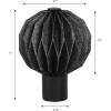 JONATHAN Y JYL9103B Quincy 11″ Modern Minimalist Paper Pleated Orb Accent LED Table Lamp for Living Room, Family Room, Dining Room, Bedroom, Hallway, Office, Natural(Black)