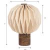 JONATHAN Y JYL9103B Quincy 11″ Modern Minimalist Paper Pleated Orb Accent LED Table Lamp for Living Room, Family Room, Dining Room, Bedroom, Hallway, Office, Natural(Natural)