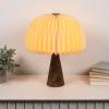 JONATHAN Y JYL9106B Sylvie 16″ Modern Minimalist Paper Pleated Shade Mushroom Accent LED Table Lamp for Living Room, Family Room, Dining Room, Bedroom, Hallway, Office, Natural(Natural)