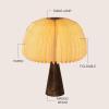 JONATHAN Y JYL9106B Sylvie 16″ Modern Minimalist Paper Pleated Shade Mushroom Accent LED Table Lamp for Living Room, Family Room, Dining Room, Bedroom, Hallway, Office, Natural(Natural)