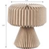 JONATHAN Y JYL9107B Zelda 12.8″ Modern Art Deco Paper Pleated Shade Accent LED Table Lamp for Living Room, Family Room, Dining Room, Bedroom, Hallway, Office, Natural(Natural)