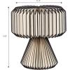 JONATHAN Y JYL9107B Zelda 12.8″ Modern Art Deco Paper Pleated Shade Accent LED Table Lamp for Living Room, Family Room, Dining Room, Bedroom, Hallway, Office, Natural(Black/Natural)