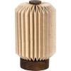 JONATHAN Y JYL9102B Banks 8.5″ Modern Minimalist Paper Pleated Column Accent LED Table Lamp for Living Room, Family Room, Dining Room, Bedroom, Hallway, Office, Natural(Natural)