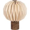 JONATHAN Y JYL9103B Quincy 11″ Modern Minimalist Paper Pleated Orb Accent LED Table Lamp for Living Room, Family Room, Dining Room, Bedroom, Hallway, Office, Natural(Natural)