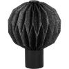 JONATHAN Y JYL9103B Quincy 11″ Modern Minimalist Paper Pleated Orb Accent LED Table Lamp for Living Room, Family Room, Dining Room, Bedroom, Hallway, Office, Natural(Black)