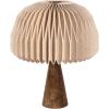 JONATHAN Y JYL9106B Sylvie 16″ Modern Minimalist Paper Pleated Shade Mushroom Accent LED Table Lamp for Living Room, Family Room, Dining Room, Bedroom, Hallway, Office, Natural(Natural)