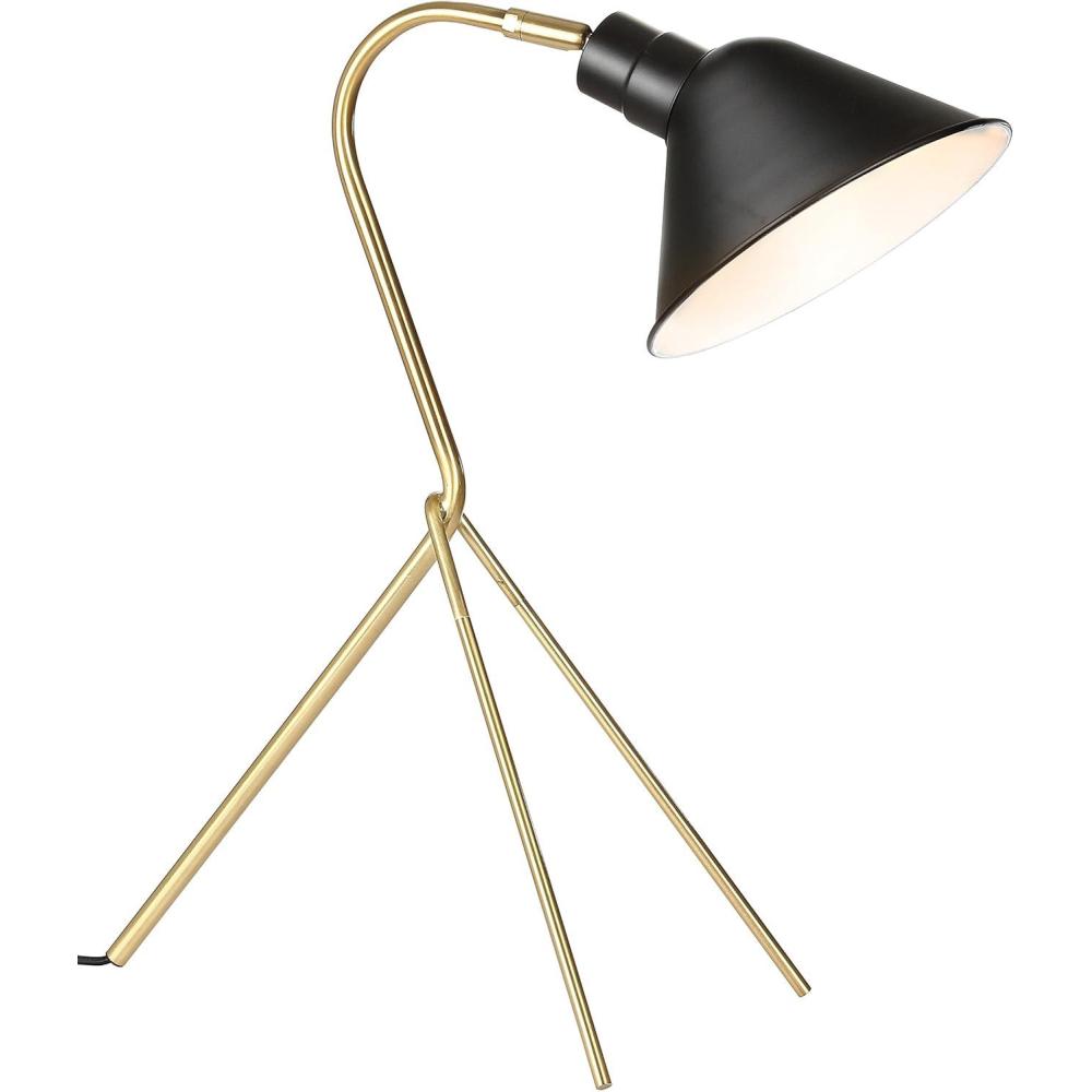 imageJONATHAN Y JYL6001A Mae 2025quot Brass LED Task Lamp ContemporaryModernTransitional for Bedroom Living Room Office College Dorm Coffee Table Bookcase BrassGoldBlack