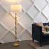 Jonathan Y JYL4031A Jaxon 62.5″ Metal LED Floor Lamp, Traditional, Transitional, Contemporary, Foot-Step Switch, Office, Living Room, Family Room, Dining Room, Bedroom, Hallway, Foyer, Gold
