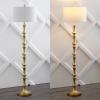 Jonathan Y JYL4031A Jaxon 62.5″ Metal LED Floor Lamp, Traditional, Transitional, Contemporary, Foot-Step Switch, Office, Living Room, Family Room, Dining Room, Bedroom, Hallway, Foyer, Gold