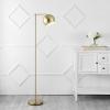 JONATHAN Y JYL3088A Eva 58.5″ Modern Contemporary Iron LED Floor Lamp Midcentury Bohemian Standing Reading Lamp for Bedroom Living Room Office LED Bulbs Included, Brass Gold, 16.5 in