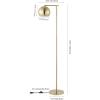 JONATHAN Y JYL3088A Eva 58.5″ Modern Contemporary Iron LED Floor Lamp Midcentury Bohemian Standing Reading Lamp for Bedroom Living Room Office LED Bulbs Included, Brass Gold, 16.5 in