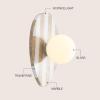 JONATHAN Y JYL5900A Tivoli 12″ Modern Minimalist 1-Light Ovoid Travertine LED Wall Sconce for Bedroom, Living Room, Hallway, Entryway, Home Office, Light Brown(Light Brown/Brass Gold/White)
