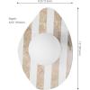 JONATHAN Y JYL5900A Tivoli 12″ Modern Minimalist 1-Light Ovoid Travertine LED Wall Sconce for Bedroom, Living Room, Hallway, Entryway, Home Office, Light Brown(Light Brown/Brass Gold/White)