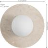 JONATHAN Y JYL5900A Tivoli 12″ Modern Minimalist 1-Light Ovoid Travertine LED Wall Sconce for Bedroom, Living Room, Hallway, Entryway, Home Office, Light Brown(Light Brown/Brass Gold)