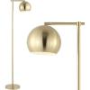 JONATHAN Y JYL3088A Eva 58.5″ Modern Contemporary Iron LED Floor Lamp Midcentury Bohemian Standing Reading Lamp for Bedroom Living Room Office LED Bulbs Included, Brass Gold, 16.5 in