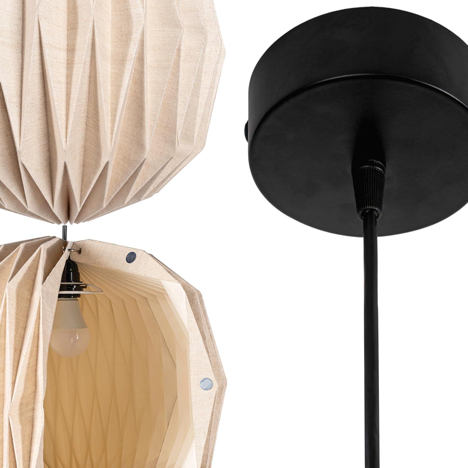 imageJONATHAN Y JYL9101B Vaughn 1575quot Modern Vintage Orb Honeycomb Shade LED Pendant Light for Kitchen Living Room Hallway Bedroom Dining Room Natural