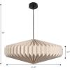 JONATHAN Y JYL9100B Nolan 21.25″ Modern Vintage Honeycomb Shade LED Pendant Light for Kitchen, Living Room, Hallway, Bedroom, Dining Room, Natural