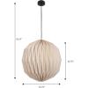 JONATHAN Y JYL9101B Vaughn 15.75″ Modern Vintage Orb Honeycomb Shade LED Pendant Light for Kitchen, Living Room, Hallway, Bedroom, Dining Room, Natural