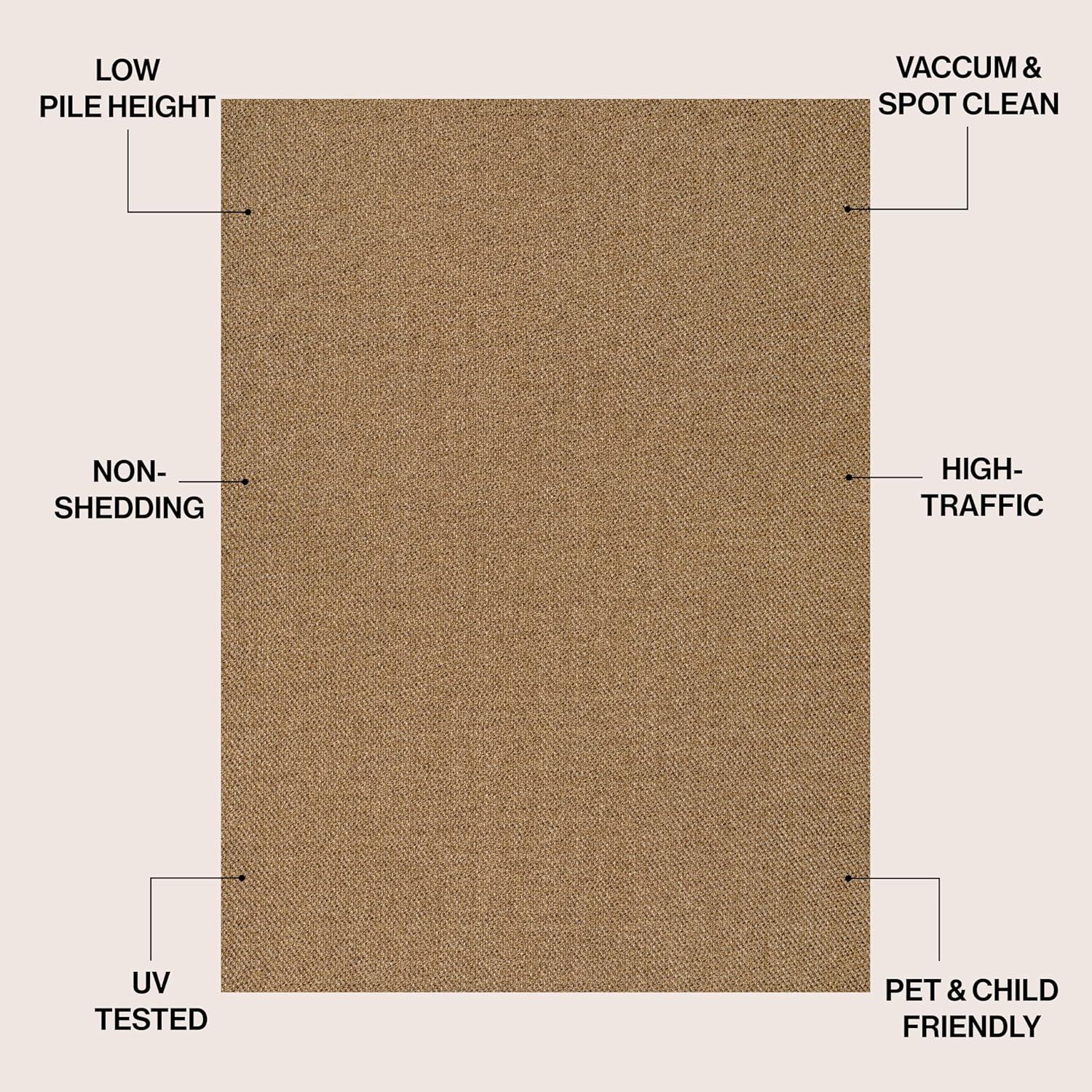 imageJONATHAN Y Jute Rustic IndoorOutdoor Area Rug Natural 3X5 Solana Easy Solid Color for Backyard Patio Porch EasyCleaning High Traffic PetFriendly NonShedding FXV100A3Natural