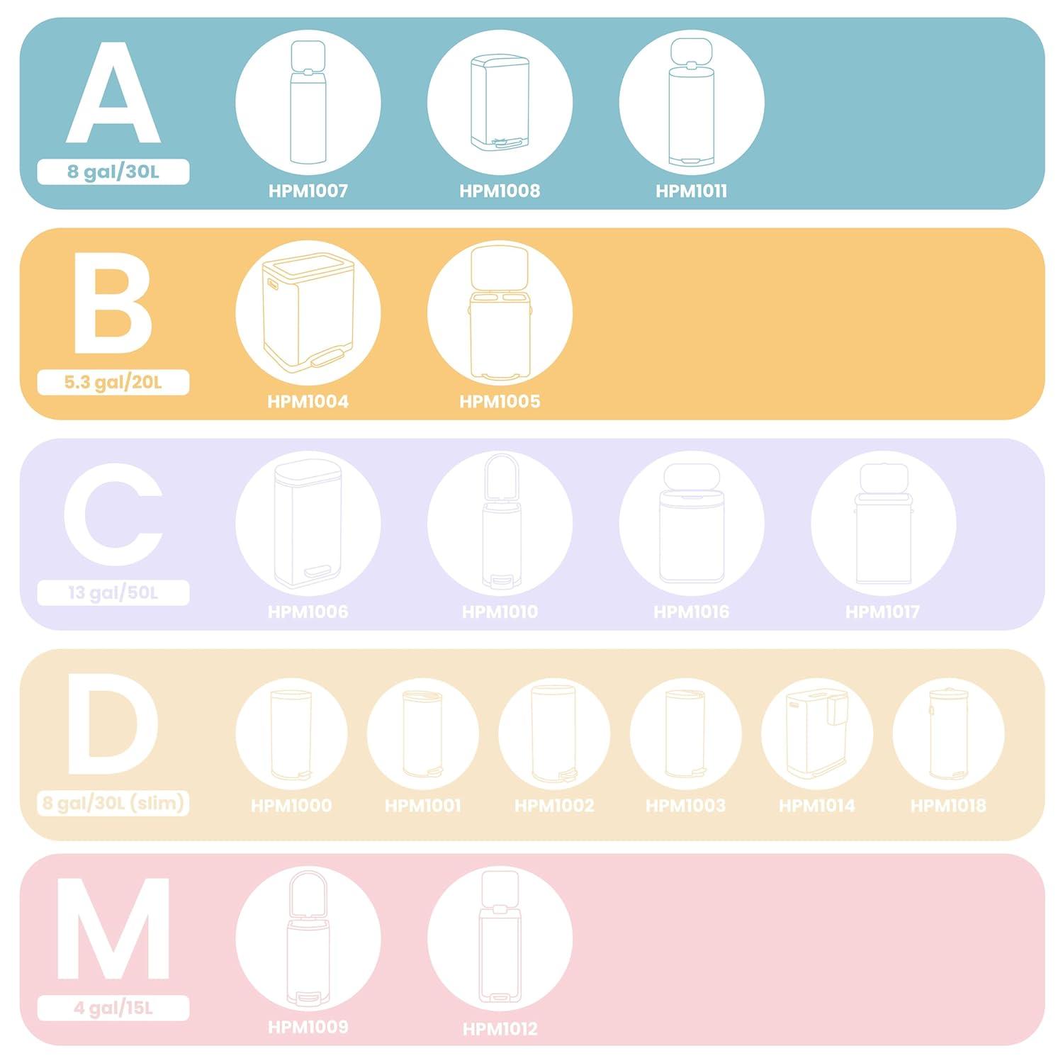 imagehappimess HPM3000CGREEN 132Gallon 50L Drawstring Compostable Trash Can Liner for Business Home Kitchen Commercial and Industrial Green 60Count 3Packs of 20 Liners