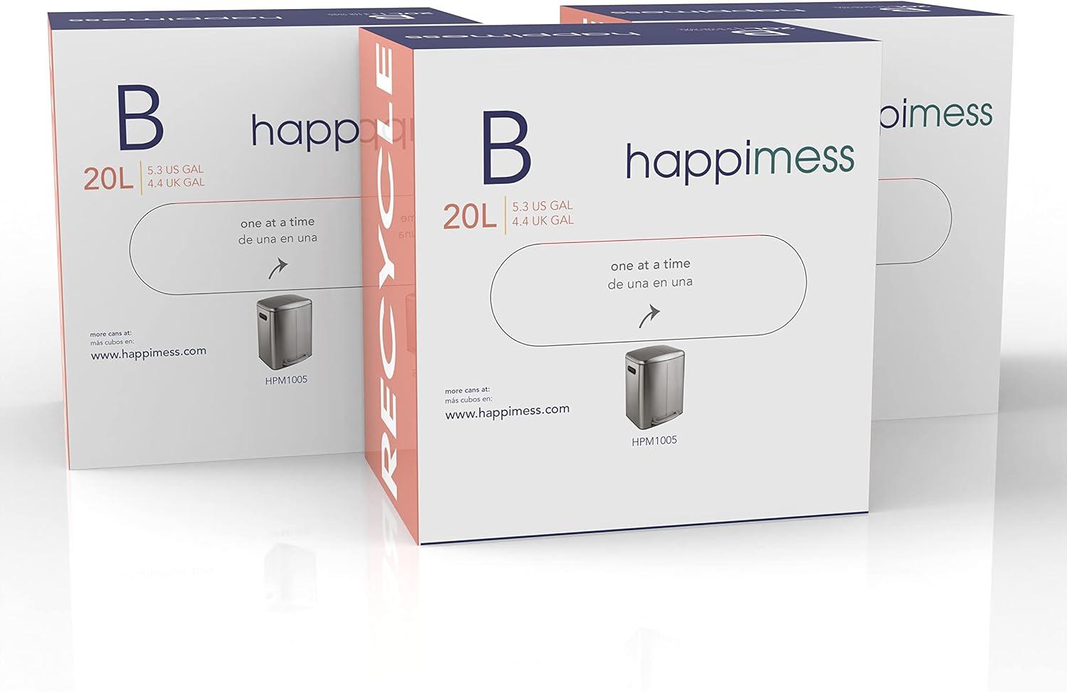 imagehappimess HPM3000DWHITE 8Gallon 30L Drawstring Unscented Slim Trash Can Liner for Business Home Kitchen Commercial and Industrial White 60Count 3Packs of 20 LinersClear