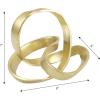 JONATHAN Y DEC1000E Chamberlain 7″ Aluminum Abstract Knot Decorative Sculpture Home Decor for Office, Bedroom, Living Room, Shelves & Coffee Tables, Black(Brass Gold)