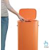 happimess HPM1017E Tammi Kitchen 14.5-Gallon Slim Metal Push Button Trash Can for Home, Kitchen, Laundry Room, Office, Bedroom, Bathroom, Pistachio Gelato(Carrot Cake)