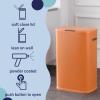 happimess HPM1017E Tammi Kitchen 14.5-Gallon Slim Metal Push Button Trash Can for Home, Kitchen, Laundry Room, Office, Bedroom, Bathroom, Pistachio Gelato(Carrot Cake)