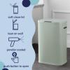 happimess HPM1017E Tammi Kitchen 14.5-Gallon Slim Metal Push Button Trash Can for Home, Kitchen, Laundry Room, Office, Bedroom, Bathroom, Pistachio Gelato(Pistachio Gelato)