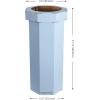 happimess HPM1300F-SET2 Fleur 25-Gallon Traditional Classic Disposable Corrugated Cardboard Event Trash Can and Recycling Bin for Home, Kitchen, Laundry Room, Bathroom, Limestone Beige (Set of 2)(Tide Pool Blue)