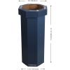 happimess HPM1300F-SET2 Fleur 25-Gallon Traditional Classic Disposable Corrugated Cardboard Event Trash Can and Recycling Bin for Home, Kitchen, Laundry Room, Bathroom, Limestone Beige (Set of 2)(Denim Blue)