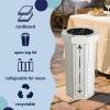 happimess HPM1300F-SET2 Fleur 25-Gallon Traditional Classic Disposable Corrugated Cardboard Event Trash Can and Recycling Bin for Home, Kitchen, Laundry Room, Bathroom, Limestone Beige (Set of 2)(Bridal Ivory)