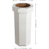 happimess HPM1300F-SET2 Fleur 25-Gallon Traditional Classic Disposable Corrugated Cardboard Event Trash Can and Recycling Bin for Home, Kitchen, Laundry Room, Bathroom, Limestone Beige (Set of 2)(Limestone Beige)