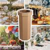 happimess HPM1300F-SET2 Fleur 25-Gallon Traditional Classic Disposable Corrugated Cardboard Event Trash Can and Recycling Bin for Home, Kitchen, Laundry Room, Bathroom, Limestone Beige (Set of 2)(Brown)