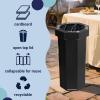 happimess HPM1300F-SET2 Fleur 25-Gallon Traditional Classic Disposable Corrugated Cardboard Event Trash Can and Recycling Bin for Home, Kitchen, Laundry Room, Bathroom, Limestone Beige (Set of 2)(Charcoal Black)