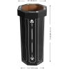 happimess HPM1300F-SET2 Fleur 25-Gallon Traditional Classic Disposable Corrugated Cardboard Event Trash Can and Recycling Bin for Home, Kitchen, Laundry Room, Bathroom, Limestone Beige (Set of 2)(Bridal Black)