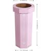 happimess HPM1300F-SET2 Fleur 25-Gallon Traditional Classic Disposable Corrugated Cardboard Event Trash Can and Recycling Bin for Home, Kitchen, Laundry Room, Bathroom, Limestone Beige (Set of 2)(Bridal Pink)