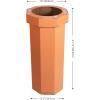 happimess HPM1300F-SET2 Fleur 25-Gallon Traditional Classic Disposable Corrugated Cardboard Event Trash Can and Recycling Bin for Home, Kitchen, Laundry Room, Bathroom, Limestone Beige (Set of 2)(Carrot Cake)