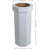 happimess HPM1300F-SET2 Fleur 25-Gallon Traditional Classic Disposable Corrugated Cardboard Event Trash Can and Recycling Bin for Home, Kitchen, Laundry Room, Bathroom, Limestone Beige (Set of 2)(Fog Gray)