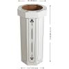 happimess HPM1300F-SET2 Fleur 25-Gallon Traditional Classic Disposable Corrugated Cardboard Event Trash Can and Recycling Bin for Home, Kitchen, Laundry Room, Bathroom, Limestone Beige (Set of 2)(Bridal Ivory)